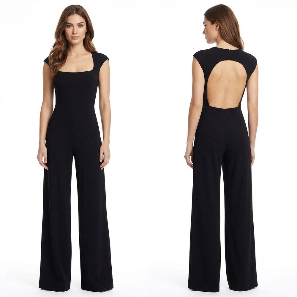 Ralph Lauren Collection Cap Sleeve Open Back Knit Jumpsuit Made Italy L NWT
